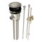 Kingston Brass Brass PopUp Drain with Overflow and Extra Long PopUp rod, 22 Gauge, Brushed Nickel KBT2128 - alternate 1
